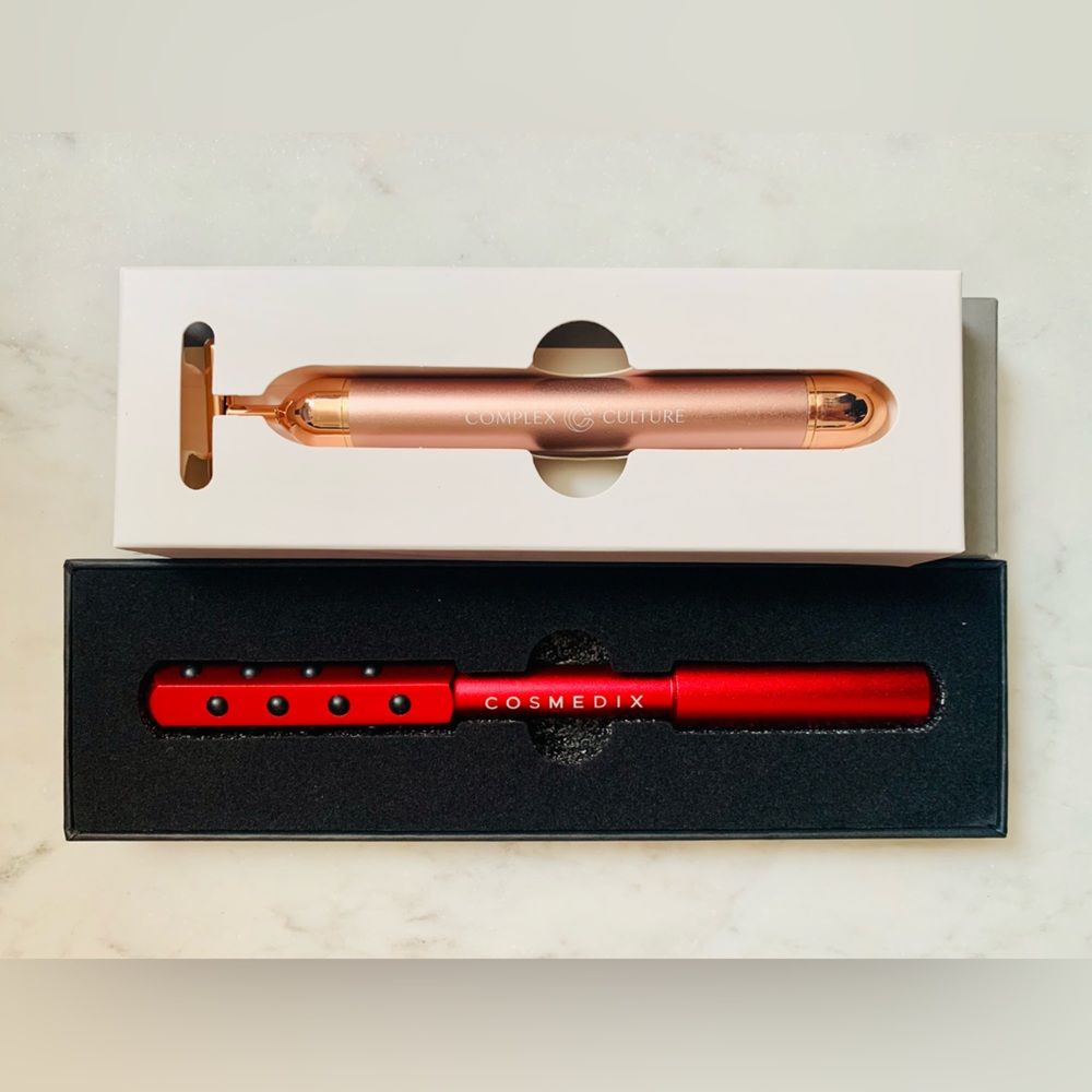 NIB Bundle! Facial Massage Roller & Sonic T-Bar Facial Massager